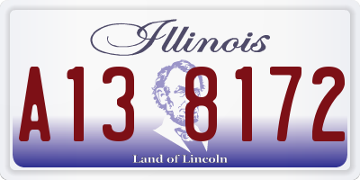 IL license plate A138172