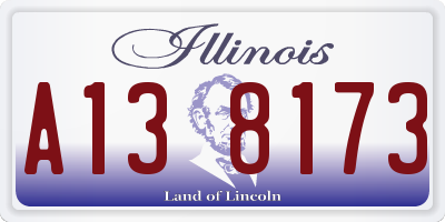 IL license plate A138173