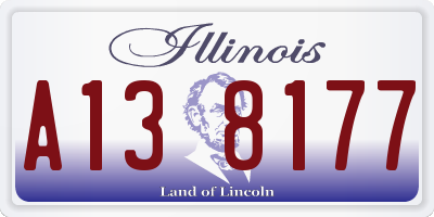 IL license plate A138177