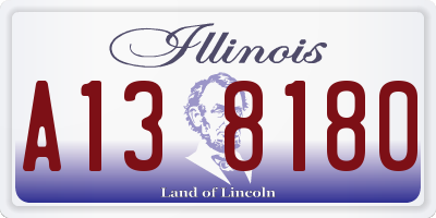 IL license plate A138180