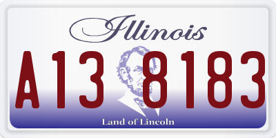 IL license plate A138183