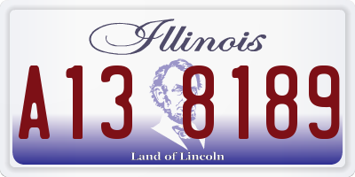 IL license plate A138189