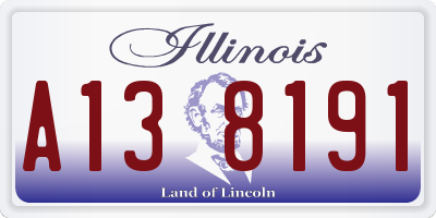 IL license plate A138191