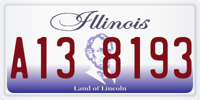 IL license plate A138193