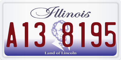 IL license plate A138195