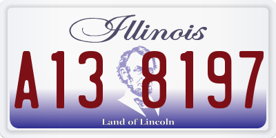 IL license plate A138197