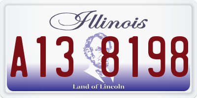 IL license plate A138198