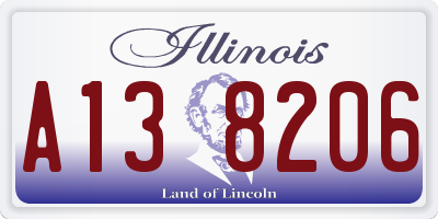 IL license plate A138206