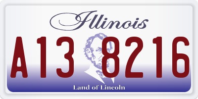 IL license plate A138216
