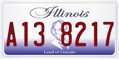 IL license plate A138217