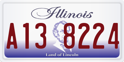 IL license plate A138224