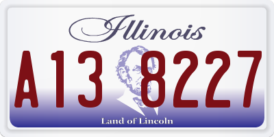 IL license plate A138227