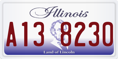 IL license plate A138230