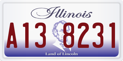 IL license plate A138231