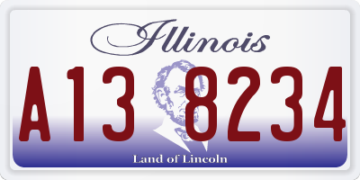 IL license plate A138234