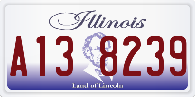 IL license plate A138239