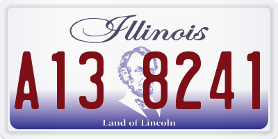IL license plate A138241