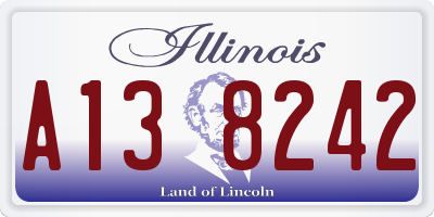 IL license plate A138242