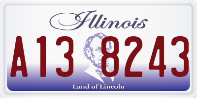 IL license plate A138243
