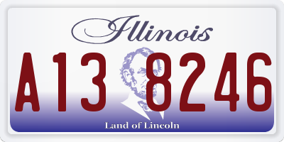 IL license plate A138246