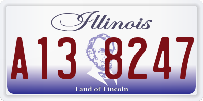 IL license plate A138247