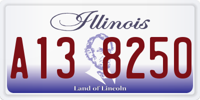 IL license plate A138250
