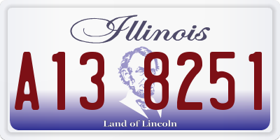 IL license plate A138251