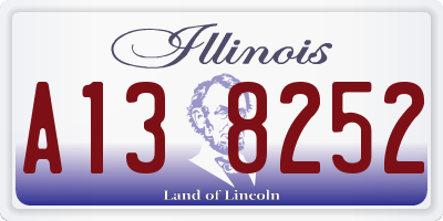 IL license plate A138252