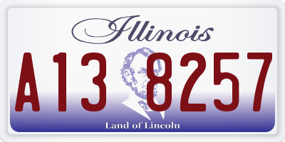 IL license plate A138257