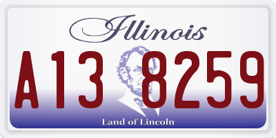 IL license plate A138259