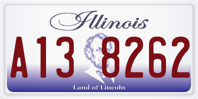 IL license plate A138262