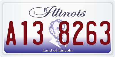 IL license plate A138263