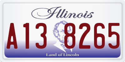 IL license plate A138265