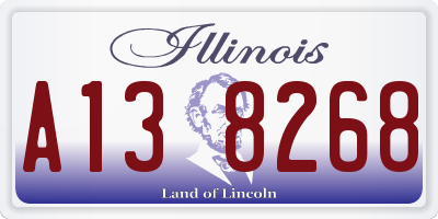 IL license plate A138268