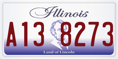 IL license plate A138273