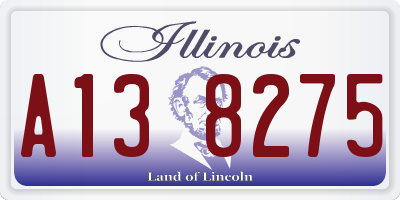 IL license plate A138275