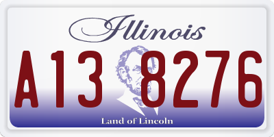IL license plate A138276