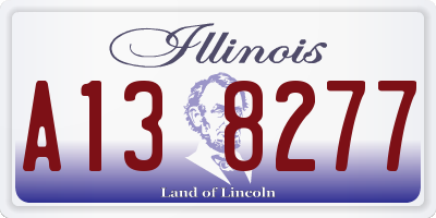 IL license plate A138277