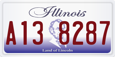 IL license plate A138287