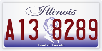 IL license plate A138289