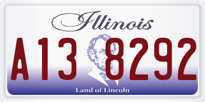 IL license plate A138292