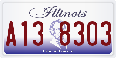 IL license plate A138303