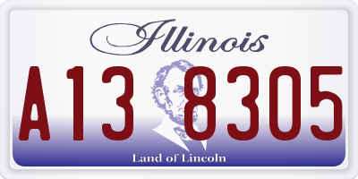 IL license plate A138305