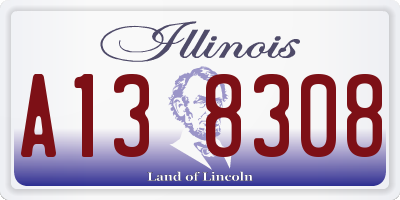 IL license plate A138308
