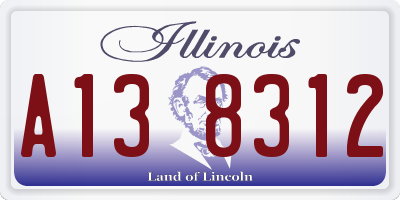 IL license plate A138312