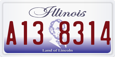 IL license plate A138314