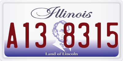IL license plate A138315
