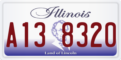 IL license plate A138320