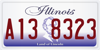 IL license plate A138323