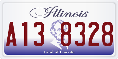 IL license plate A138328
